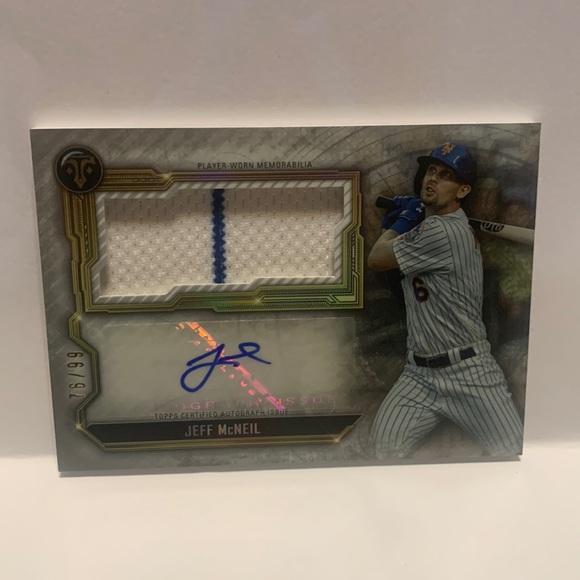 2020 Topps Triple Threads Jeff McNeil Mets #ASJR-JM 76/99...